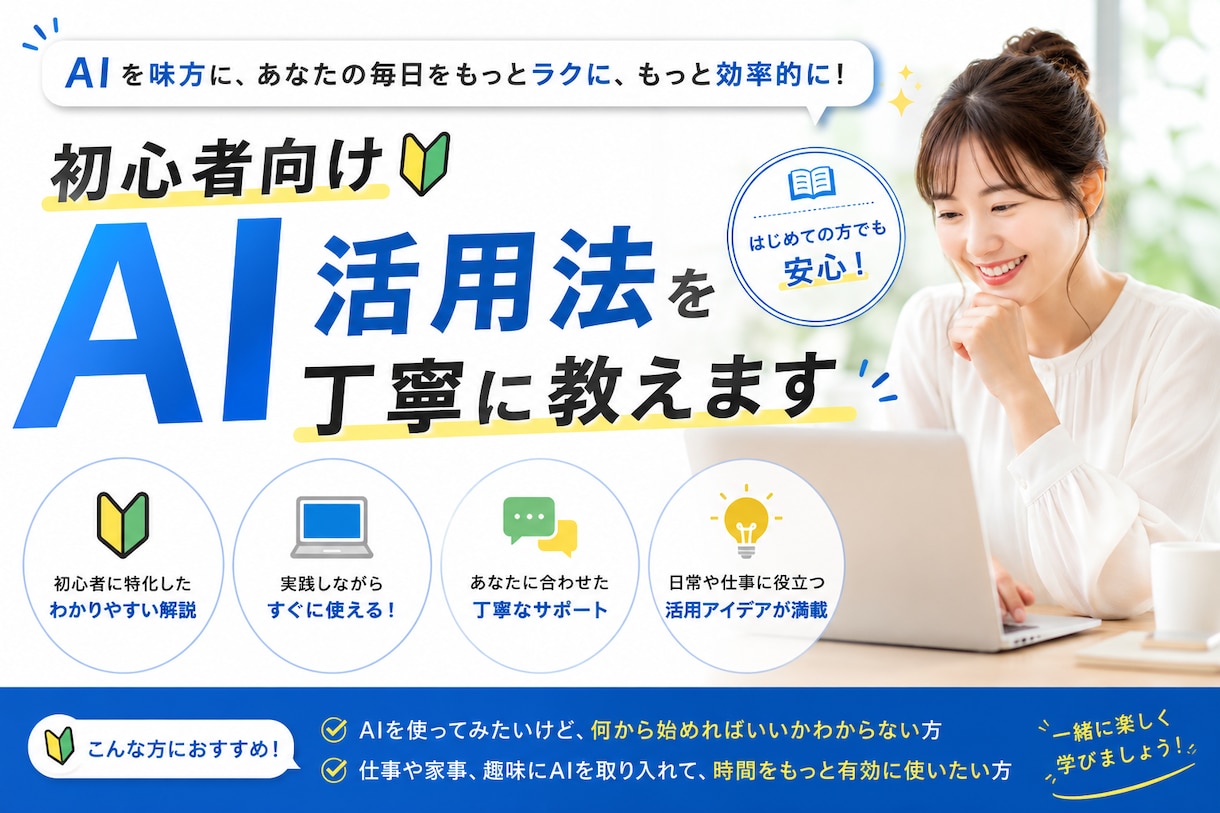 初心者向けAI活用法を丁寧に教えます ChatGPT/Claude対応！あなた専用AI活用法を設計 イメージ1