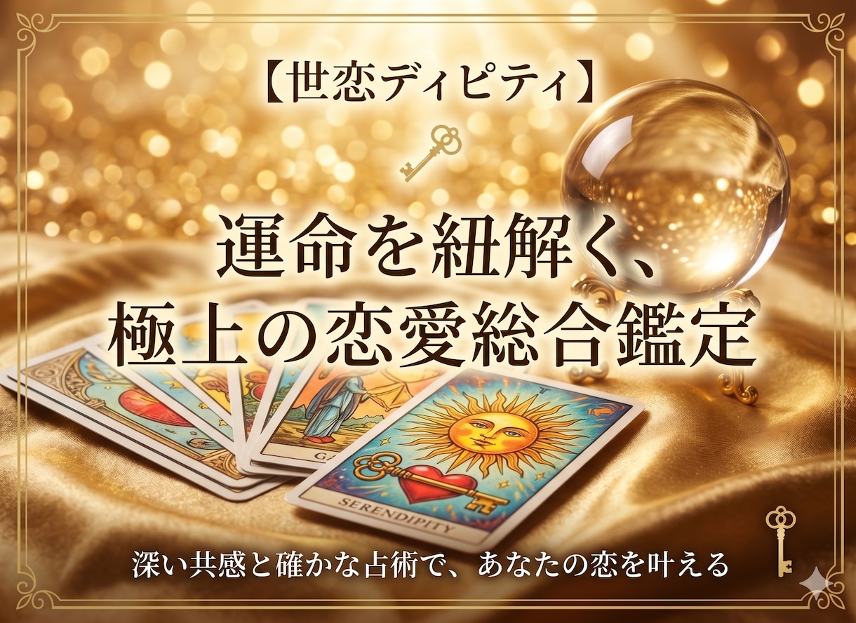 タロット×星座×数秘×姓名判断で恋愛鑑定しますます 四つの叡智で、あなたの恋愛の真実を読み解きます イメージ1