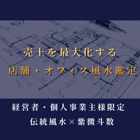 経営者向け・売上を最大化する本格風水鑑定をします 伝統風水・紫微斗数で自宅・オフィス・店舗を利益を生む環境に イメージ1