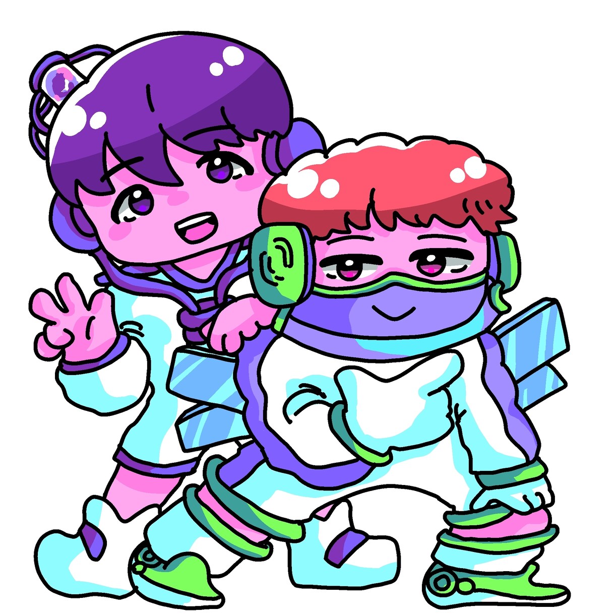可愛いデフォルメイラスト描きます レトロやポップなど様々な絵柄対応できます！ イメージ3