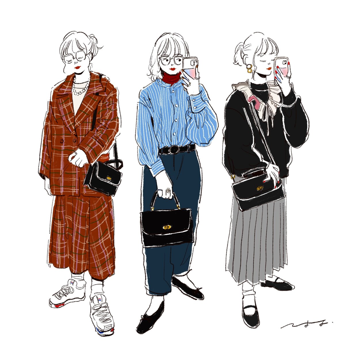 あなたのお気に入りコーデ描きます 似顔絵とは一味違う、なりたいを叶えるファッションスケッチ。 イメージ5