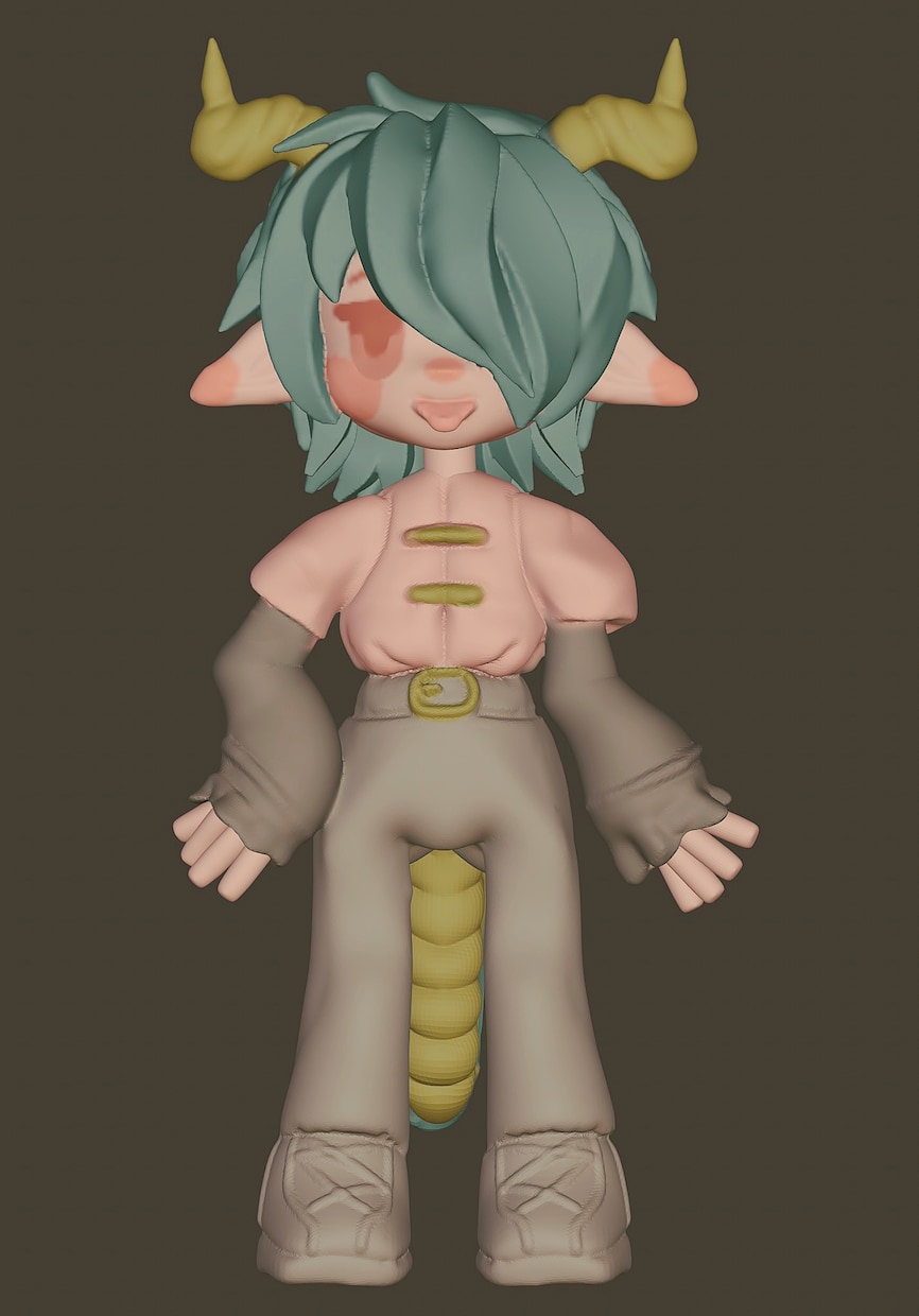 3DCGにて、立ち絵風キャラクター作成します キャラクターを立体で眺めたい方、いかがでしょうか。 イメージ4