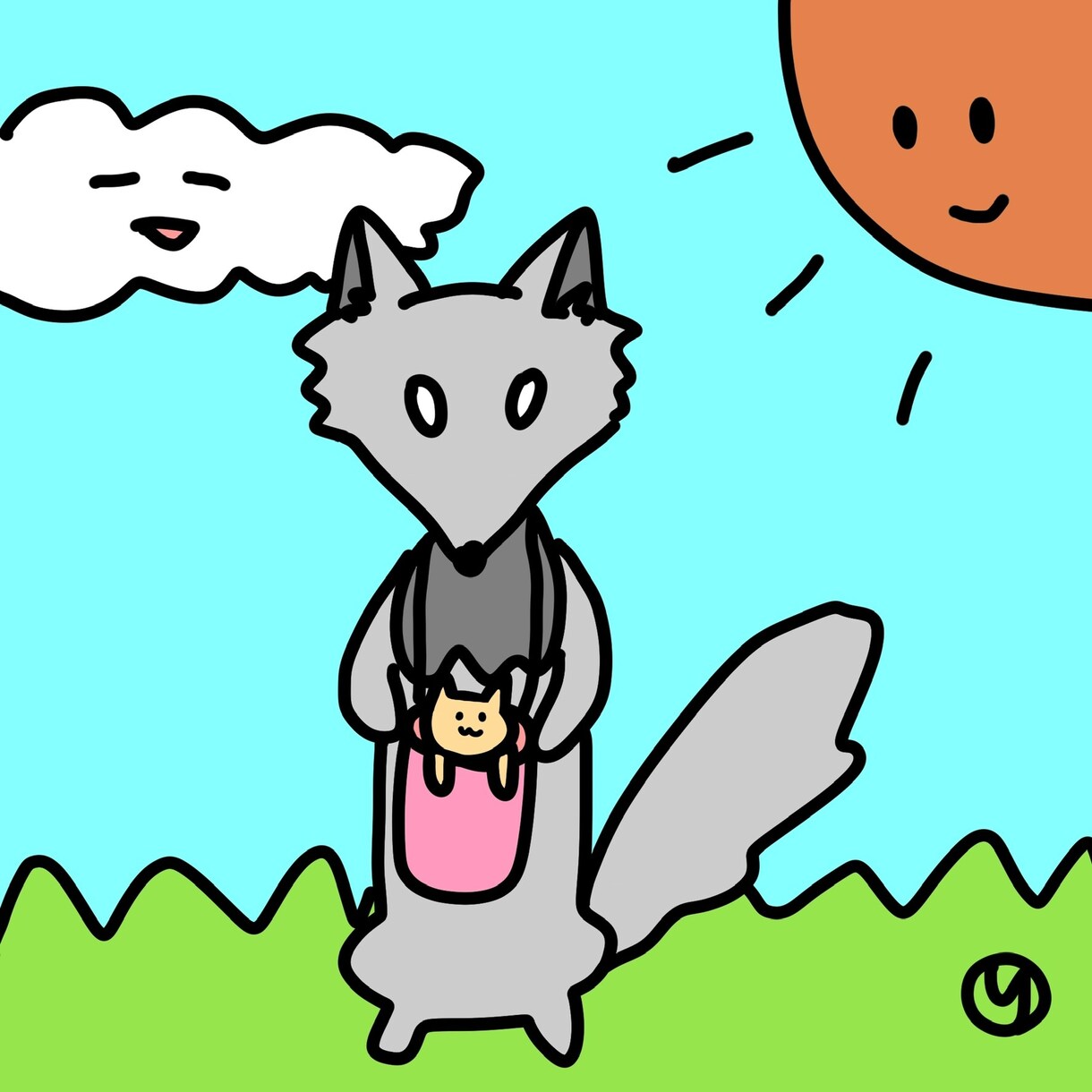 ほんわかゆる〜いシンプルイラスト描きます 白黒線画が得意です。アニメの様なカラフルな色合いも得意です。 イメージ7