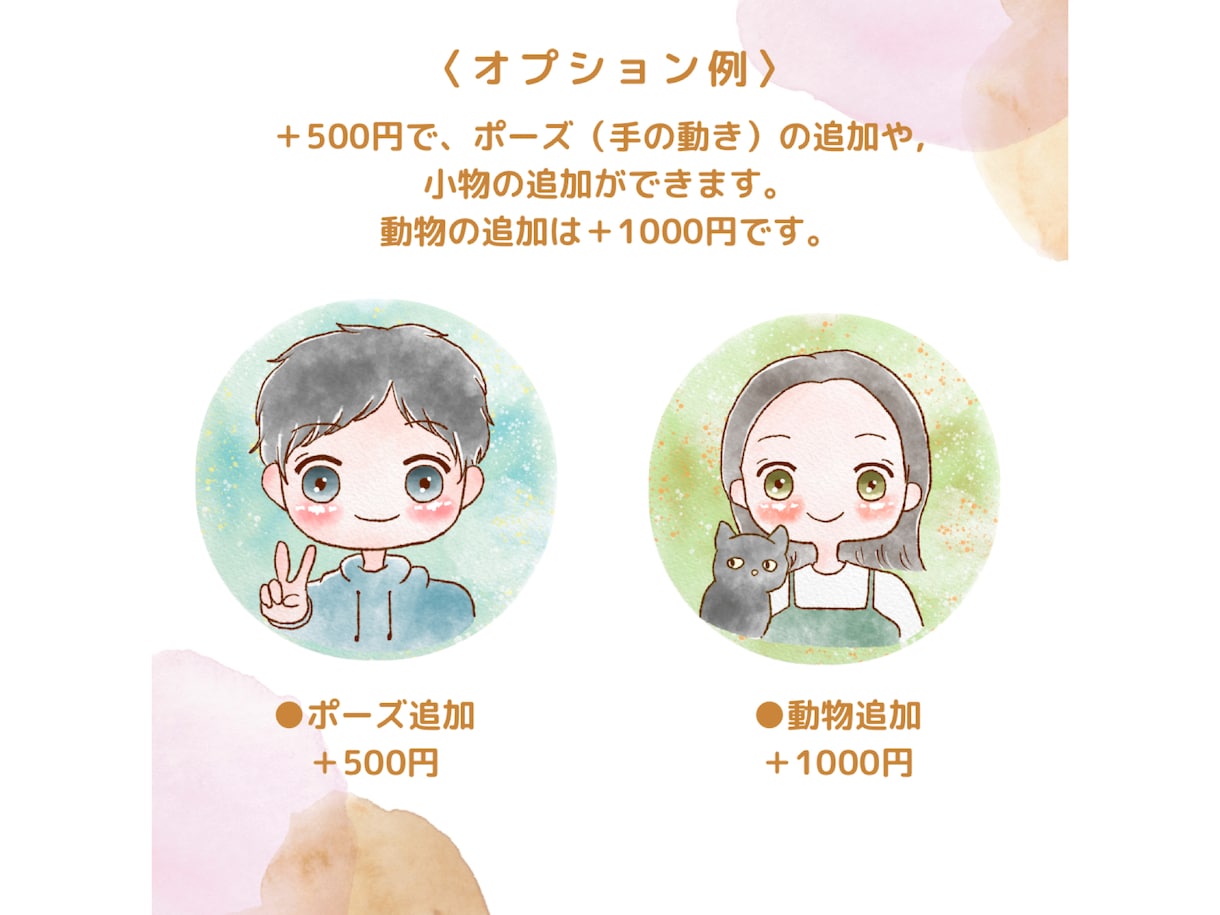 商用可！水彩タッチで親しみのあるアイコンを作ります 水彩で優しく、ゆるふわで可愛い、唯一無二のアイコン作ります イメージ5