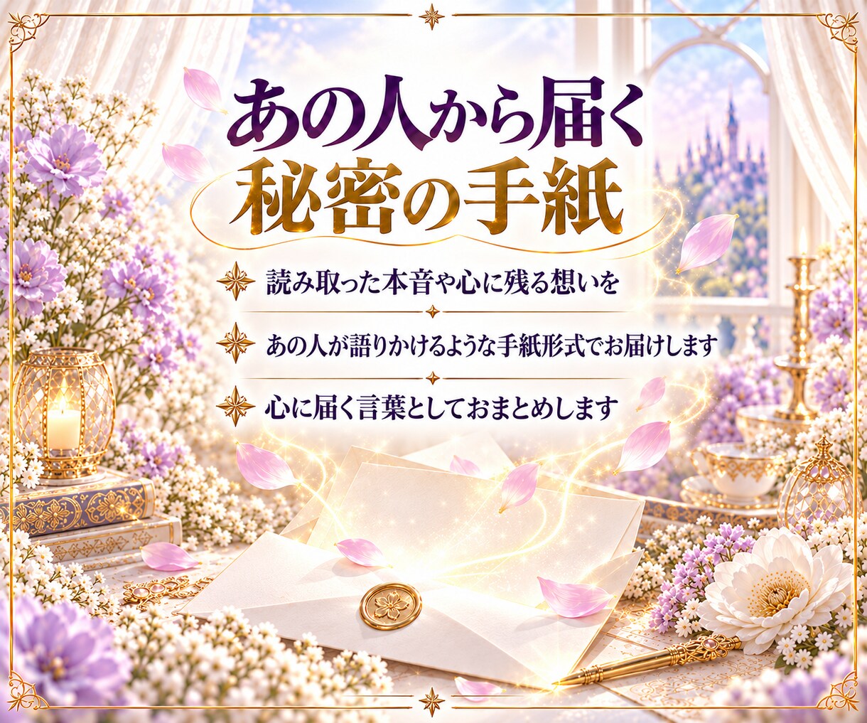 疎遠・音信不通のあの人の気持ちを手紙で届けます 連絡が途絶えた相手の今の本音を占い、手紙形式でお伝えします イメージ6