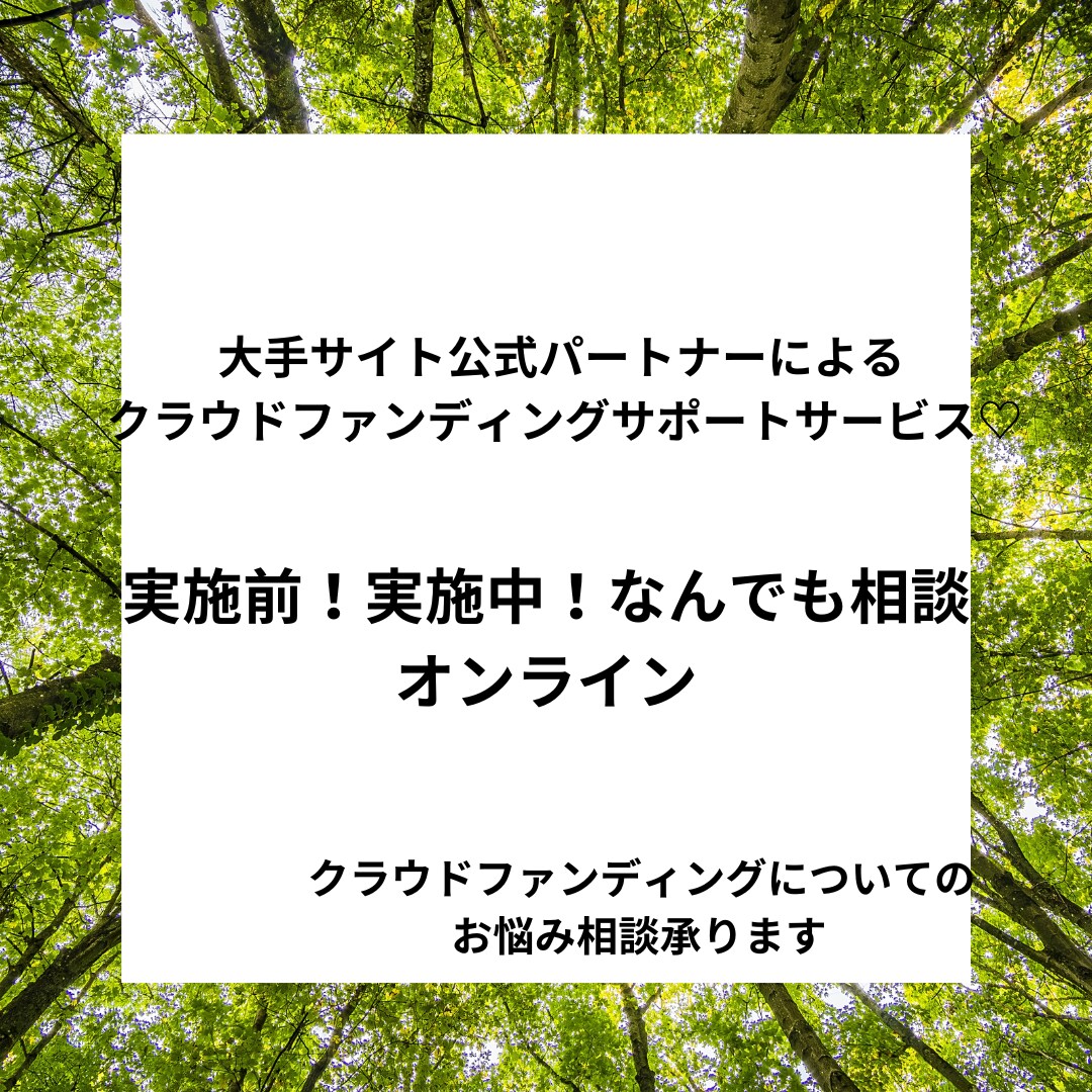 クラウドファンディングのご相談にお答えします スタート前、実施中のお悩みに30分間オンラインでお答えします イメージ1