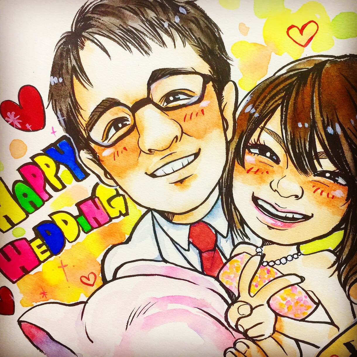 家族、友人、カップル、大切なアニマルたち描きます ポップでカラフルなイラストから誇張テイストにも対応可 イメージ7