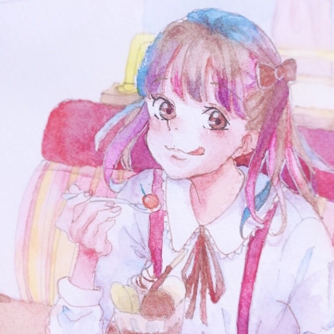 水彩絵の具で独特なイラストをお描きします 男女どちらも可！アイコン、サムネ、挿絵などイラスト全般 イメージ2