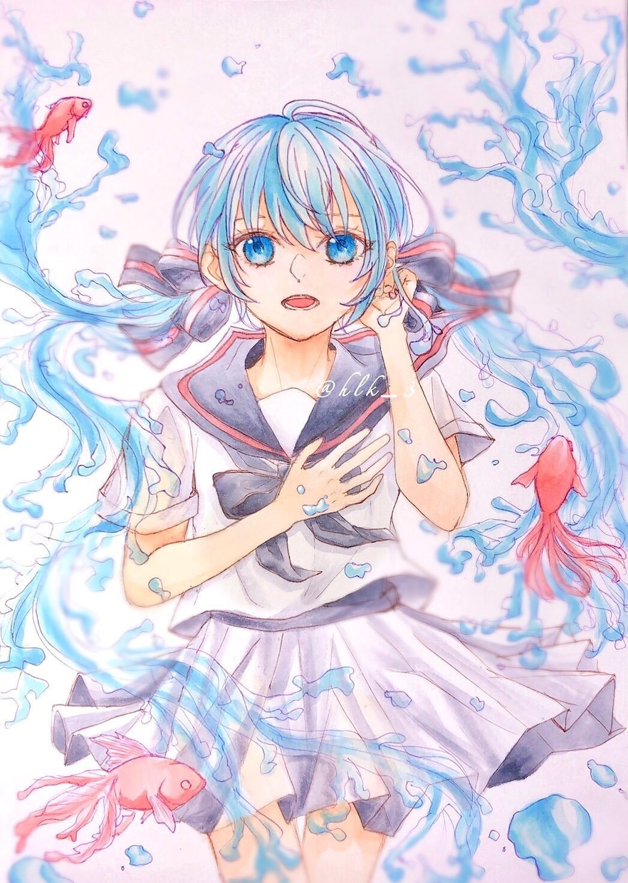 ボカロ曲や歌ってみた等のイラストお描き致します CDジャケット、挿絵など色鮮やかにお描きします！ イメージ7