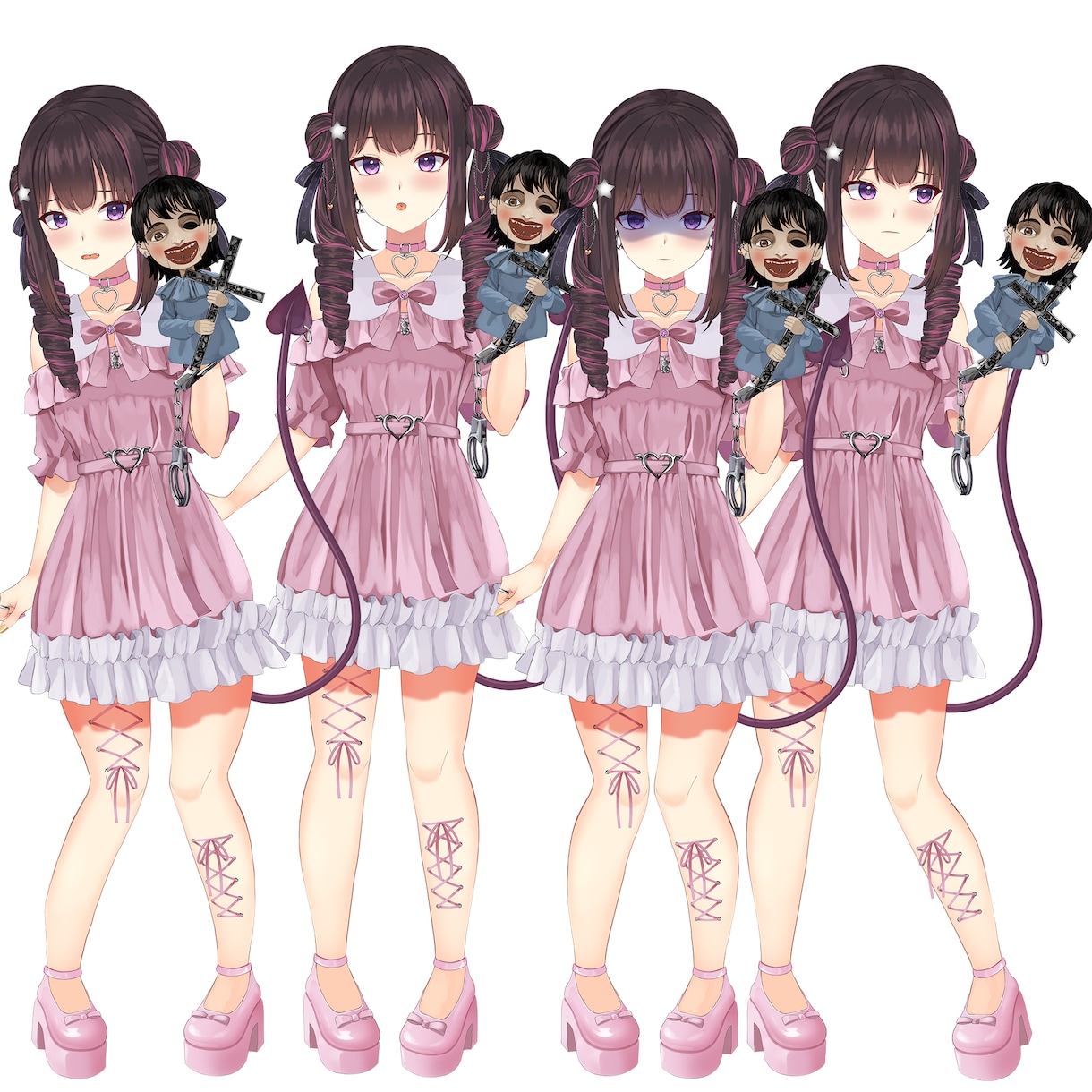 病みかわいいVtuberを制作いたします デザイン、Live2D,設定まで対応させていただきます イメージ5