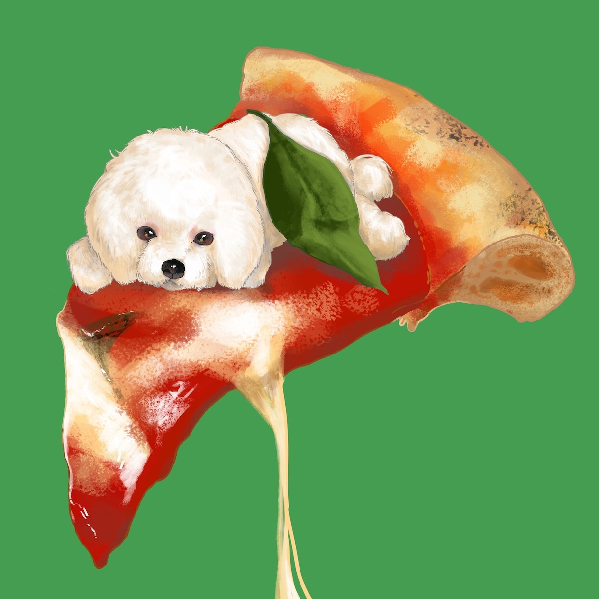 ペット×食べ物のオシャレなイラストを描きます ★猫、犬、両生類、爬虫類など、どんな動物もリアルな質感で★ イメージ1