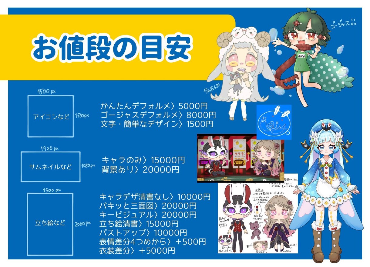 キャラクター描きます アイコンや動画用イラスト、立ち絵が必要な方へ イメージ2