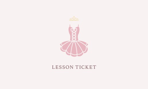 習い事用の可愛いレッスンチケットを制作します クラシックバレエ・ピンク系カラーがお好きな方へ イメージ5