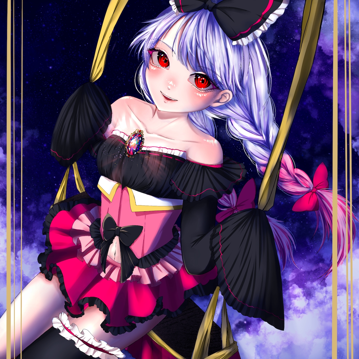1枚絵から立ち絵などを描きます キラキラと宝石のようなこだわった塗りをします！ イメージ1
