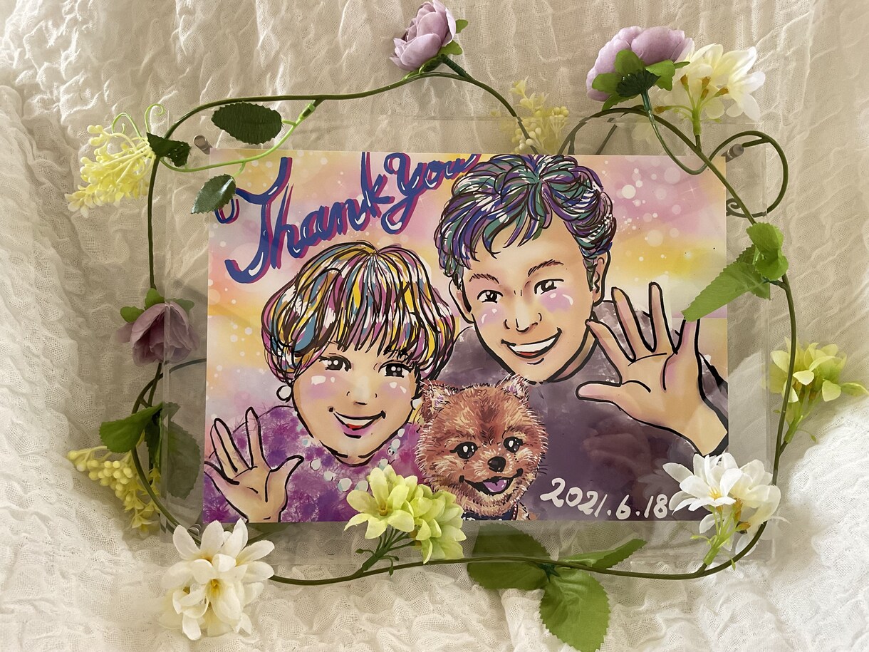 何人でも似顔絵を一律5000円で描きます 。結婚式や長寿祝いなど、ご希望を何なりとお知らせください イメージ4