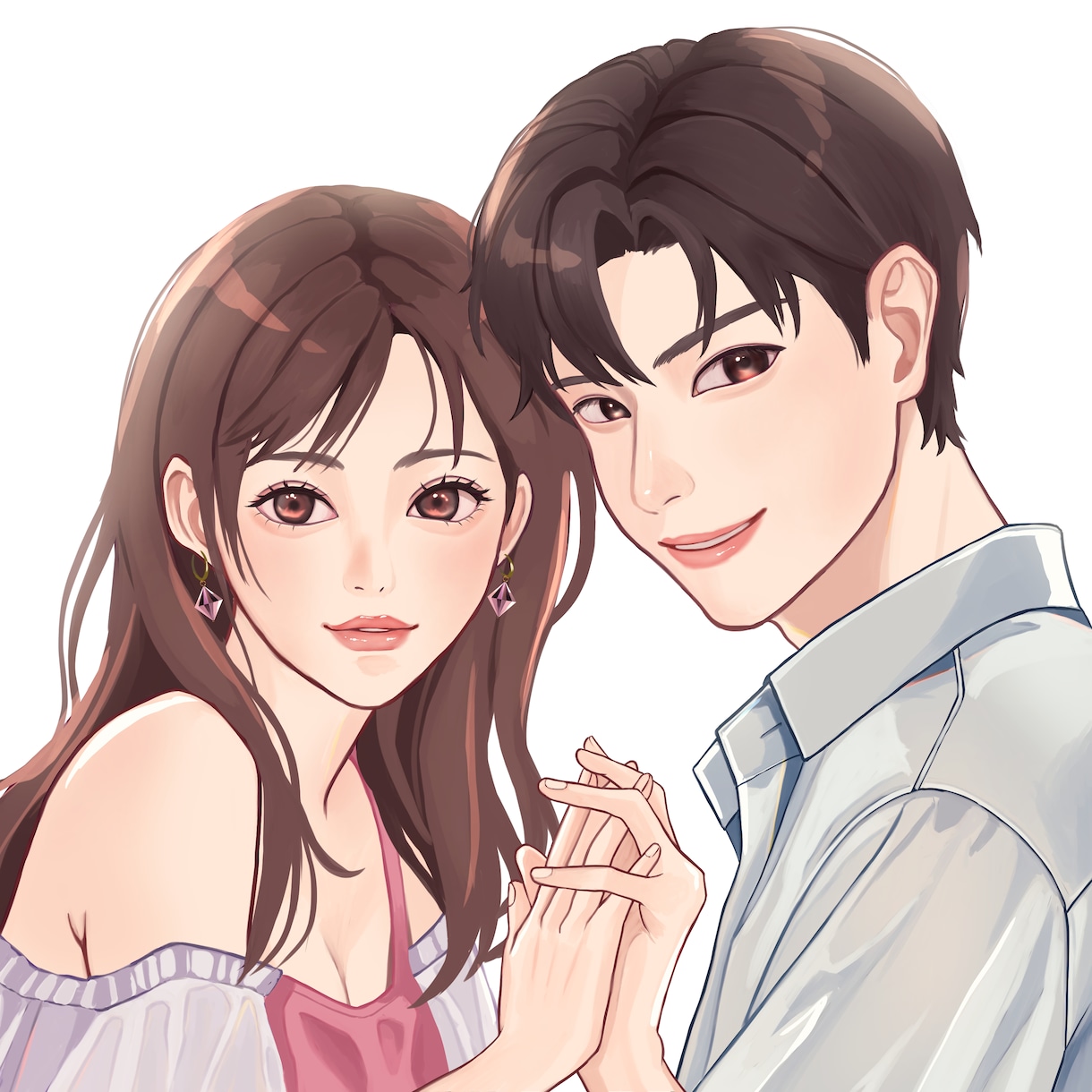 商用利用OK！！素敵なカップルお描き致します 美男美女カップルお描き致します イメージ4