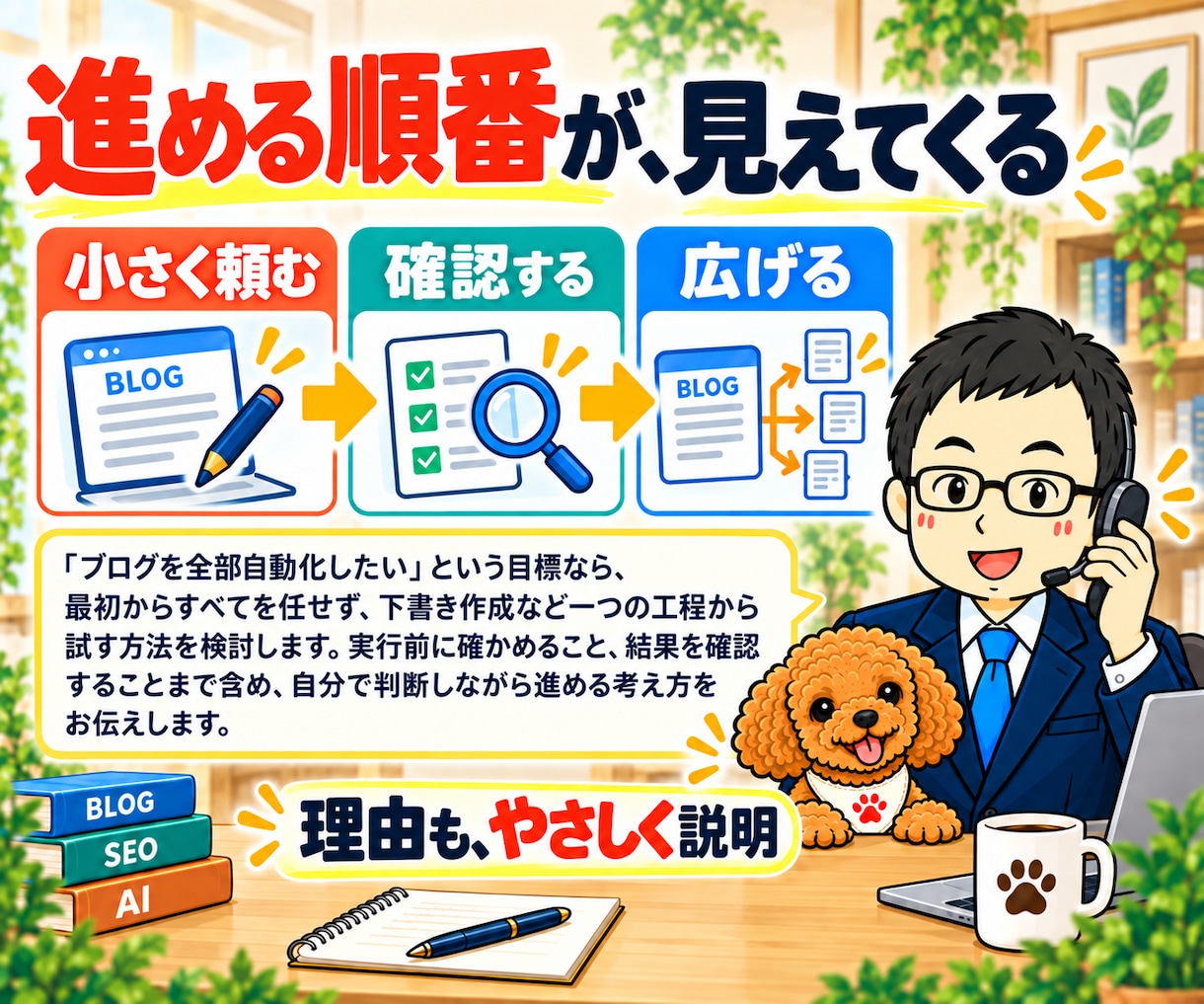 Codex・Claude Codeを電話相談します AIエージェント初心者へ｜導入前の不安と使い道を整理 イメージ3