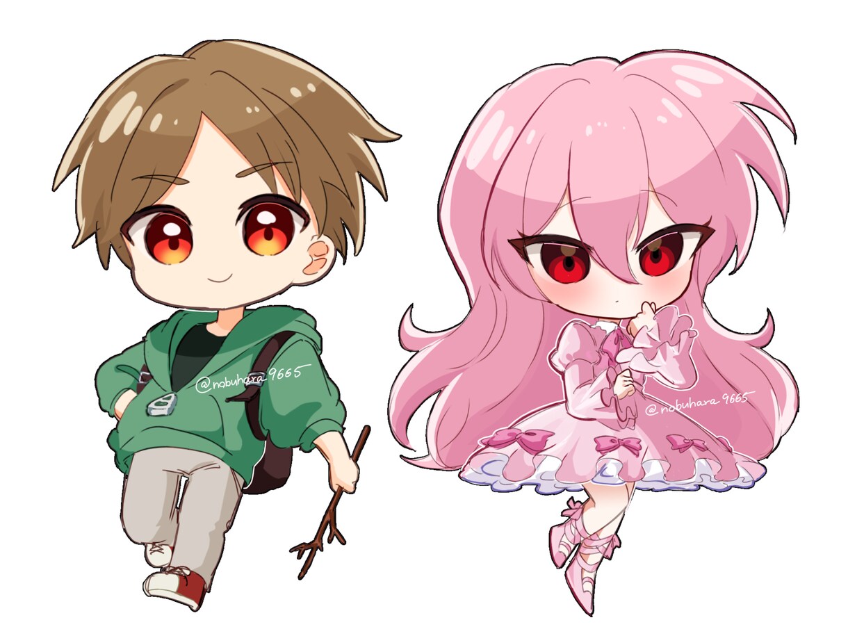 商用利用〇ちびキャラ、SDキャラ制作します 納品がはやい!キャラクターデザインを崩さずそのまま描きます! イメージ1