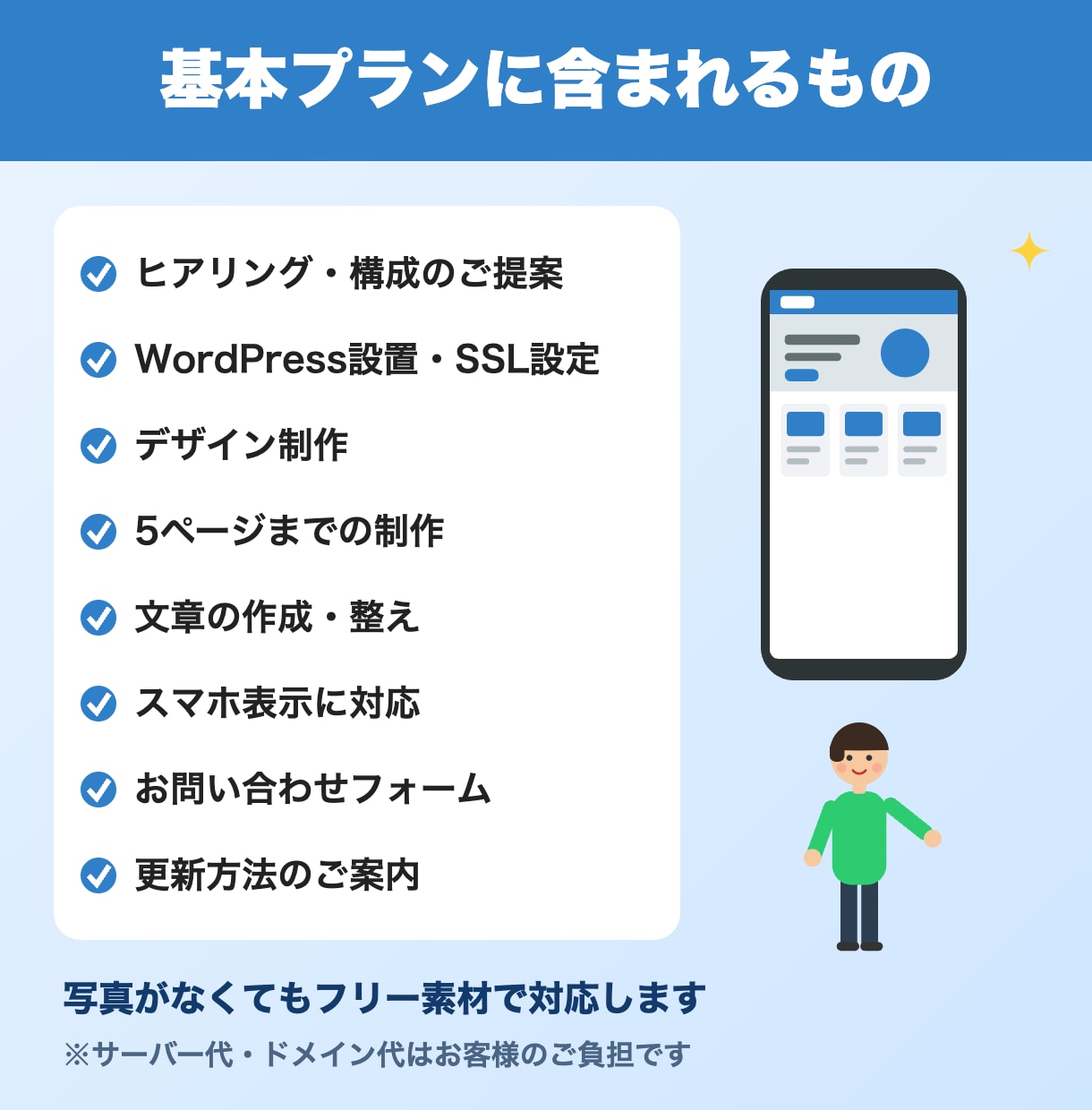 WordPressでホームページを制作します 5ページまで4万円｜スマホ対応・文章作成もお任せ イメージ2