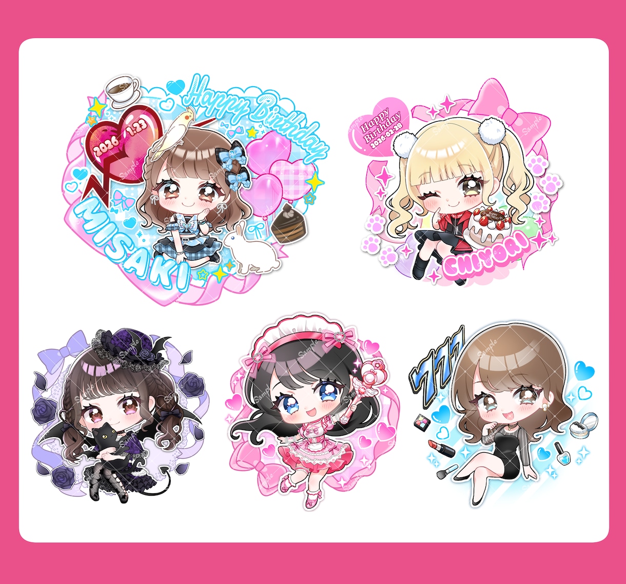 可愛いミニキャラ・ちびキャラ・SDイラスト描きます 商用利用OK◎SNSアイコンや配信の立ち絵、グッズ、などに イメージ9