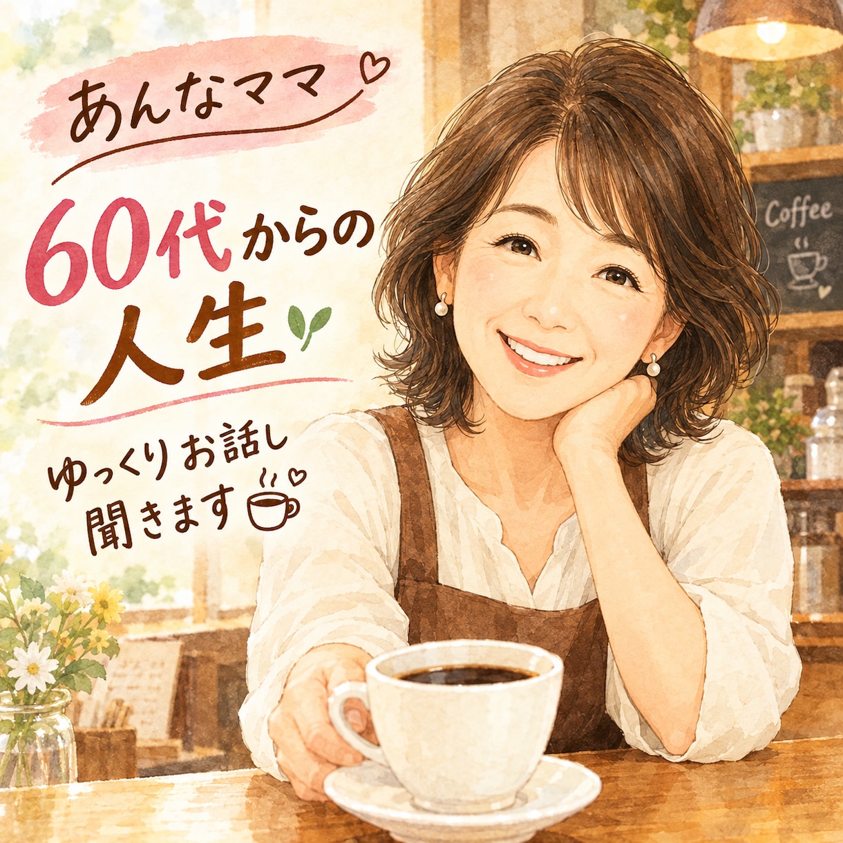60代からの人生・老後のモヤモヤ、何でも聞きます 元喫茶店のママです。この歳だからこそ、話せることがあります イメージ1