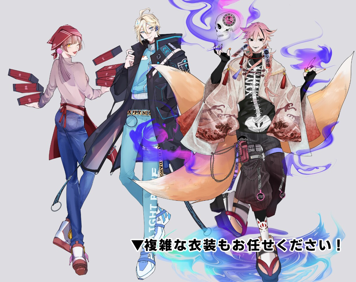 ゲーム・TRPGの立ち絵を制作します オリジナルキャラクターの立ち絵が必要な方はお任せ下さい！ イメージ4