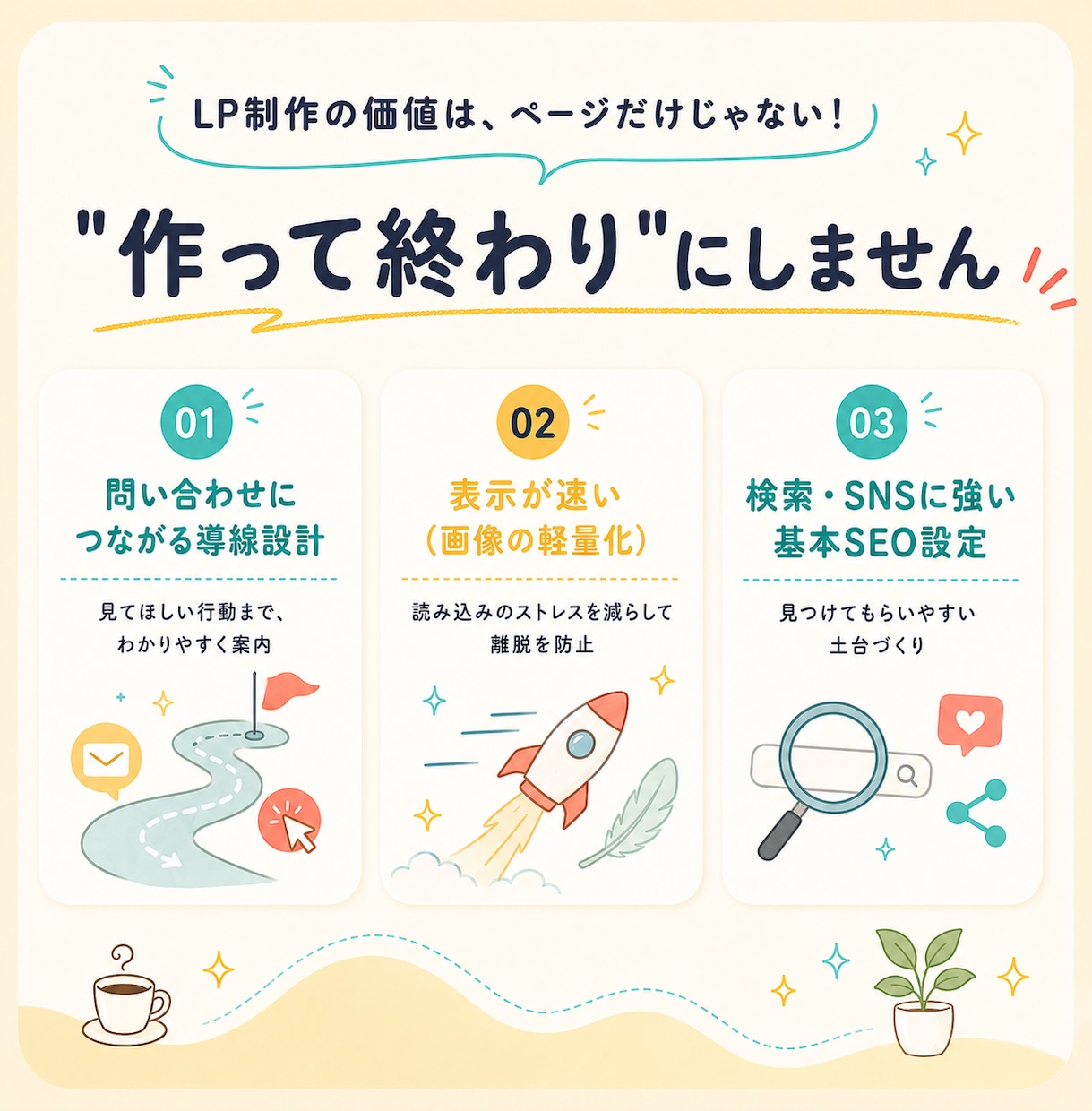 実績作り価格・1名限定でLP制作します 実績作りのため特別価格|スマホ最適化・導線設計込み イメージ4