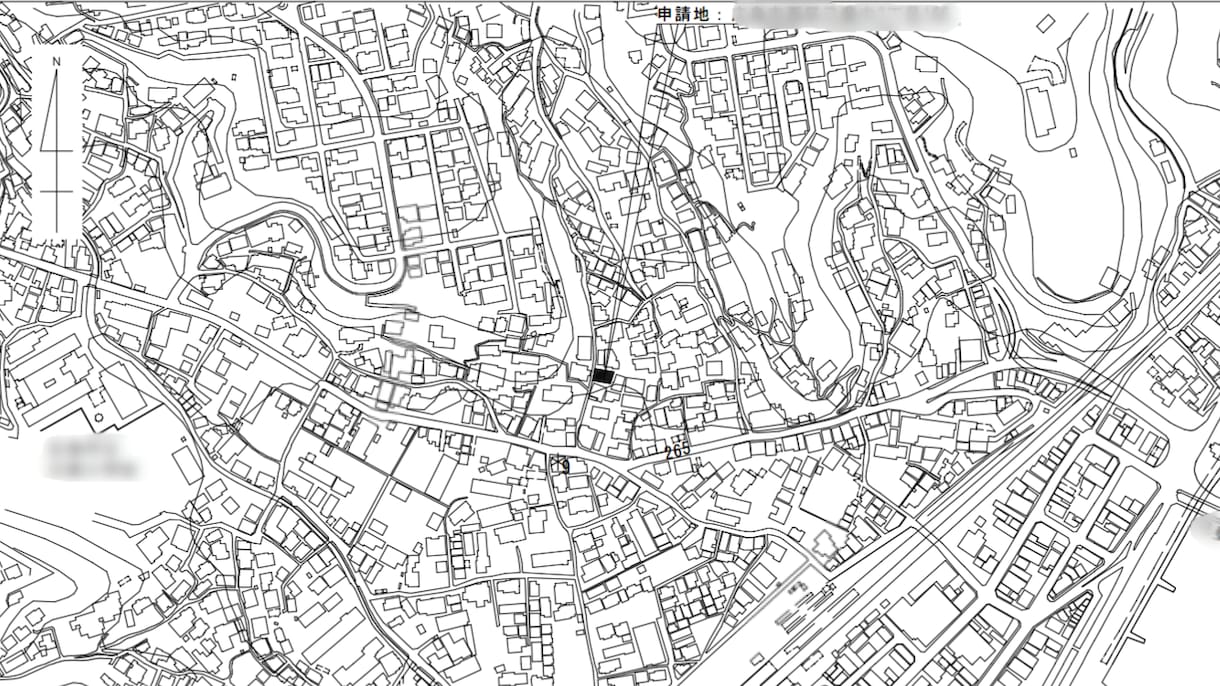 国土地理院 基盤地図から附近見取図を作成します 建築確認申請など、各種申請届出に必要な附近見取図を作成 イメージ3