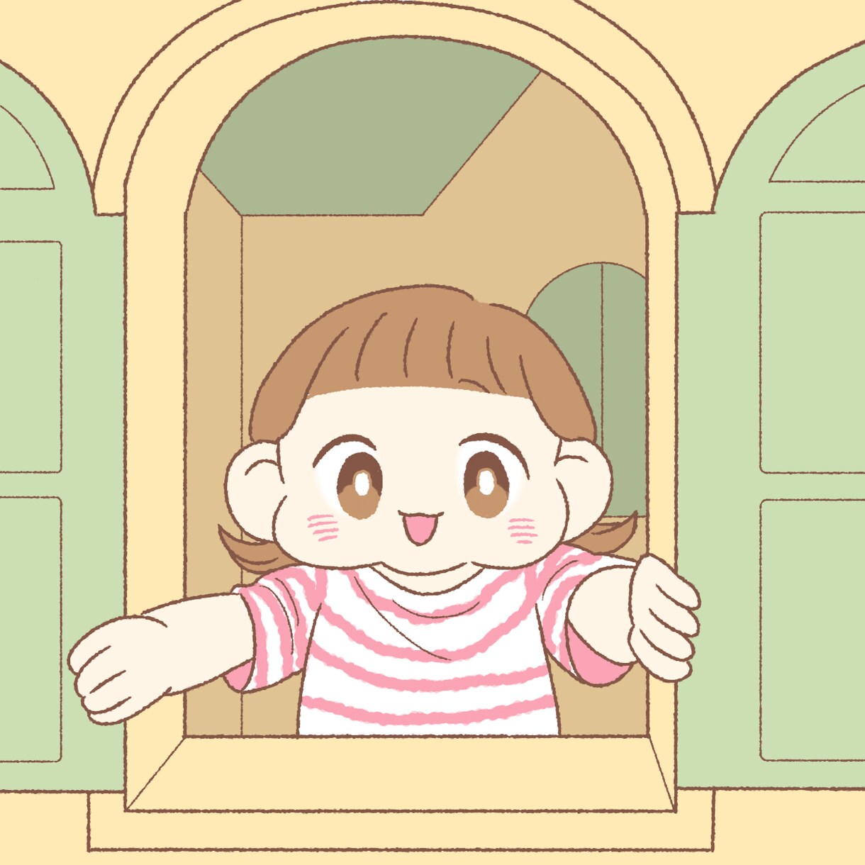 ほんわか可愛い❣️お子様のSNSアイコンを描きます もちっと可愛い、癒されるSNSアイコンをお作りします♡ イメージ8