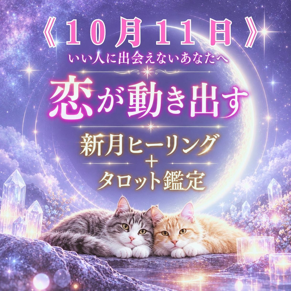 新月はあなたに愛♡を引き寄せます 新月に願い、叶えたい恋の未来を月とタロットが導きます☆ イメージ1