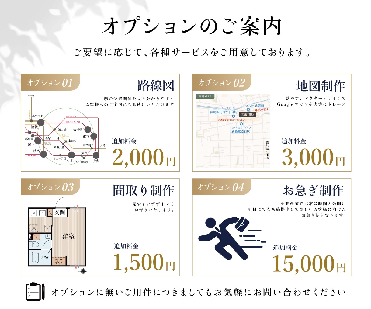差がつく！高級感のある見やすいマイソクを制作します 【片面】間取り1点制作込み！反響に繋がるマイソクをお届け！ イメージ3