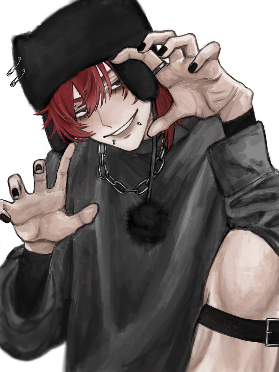 腰上までのイラストを描きます 暗めの雰囲気のイラストを描きます イメージ1