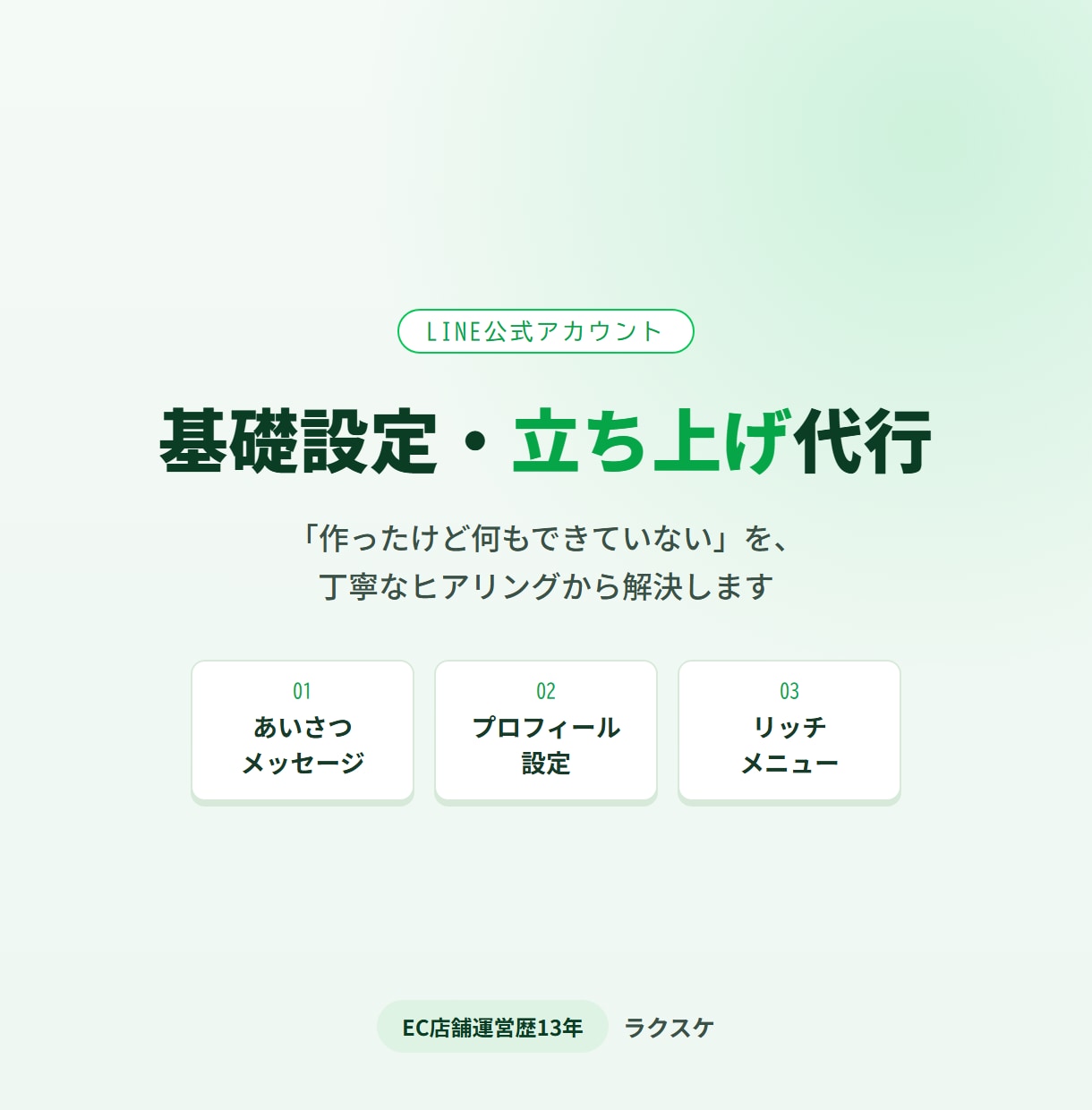 LINE公式の基礎設定・立ち上げ代行します 「作ったまま」の公式LINEを一緒に整えます イメージ1