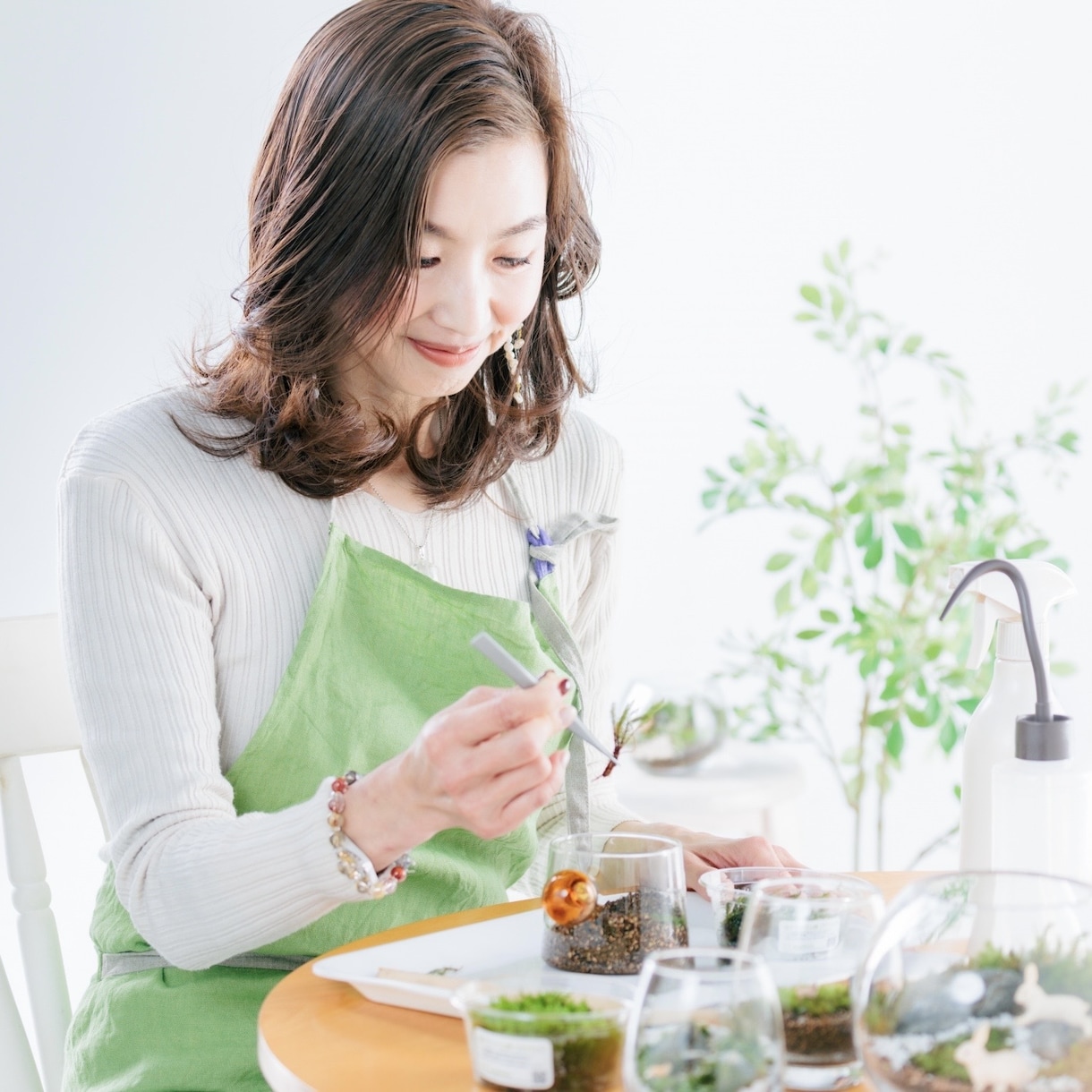 苔テラリウムワークショップレッスン致します 作る楽しみ＆愛でる楽しみもある癒しの苔テラリウム♡資材等込み イメージ2