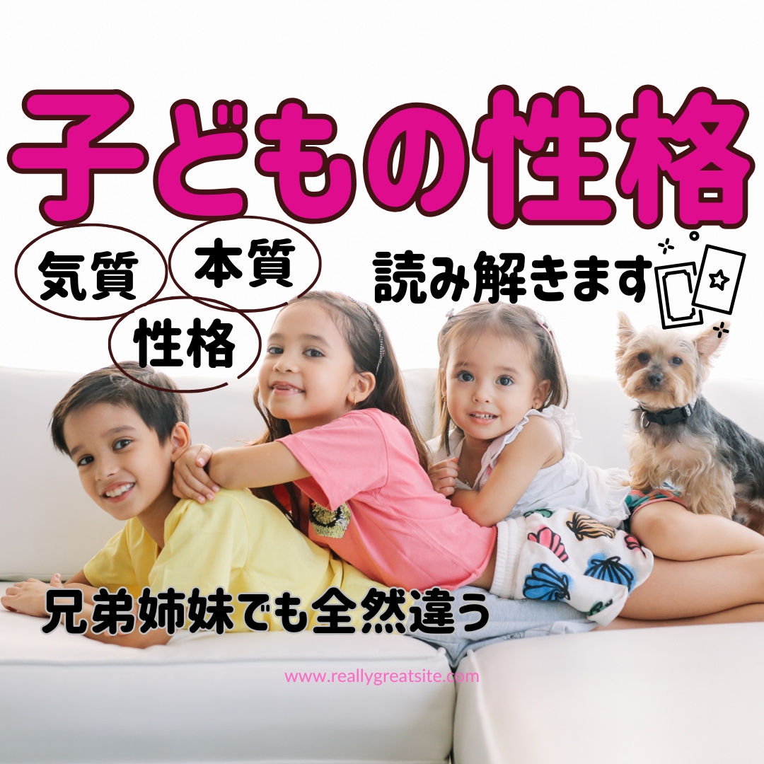 子どもの「本質」「性格」「気質」を読み解きます 兄弟姉妹で全然違う！！個性の伸ばし方を教えます。 イメージ1