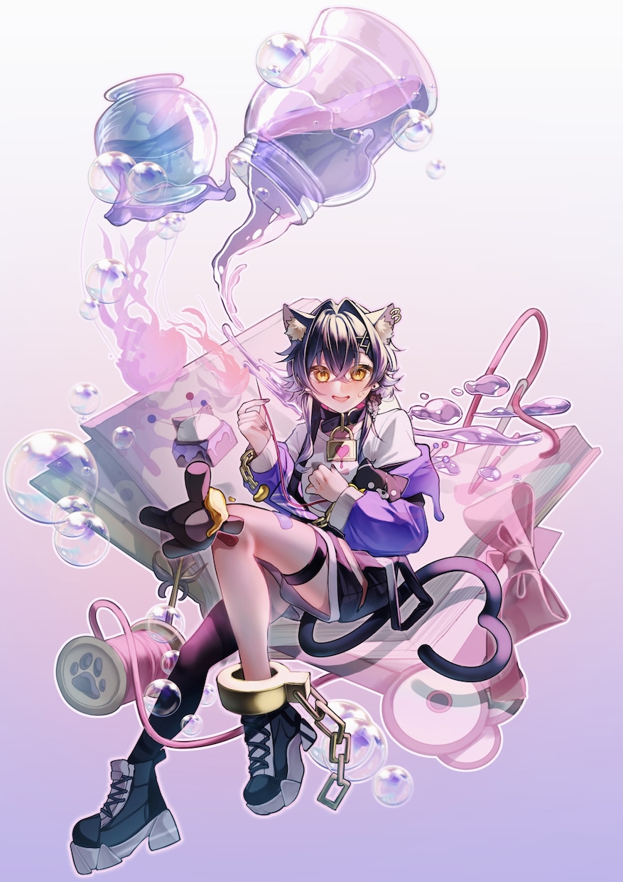 商用◎目を引く1枚絵、ビネットイラストを制作します サムネやMV、グッズ制作を考えている配信者様などへ！ イメージ10