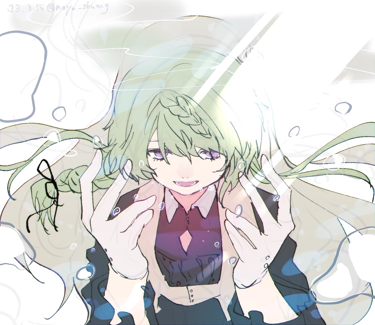目立つ歌ってみた・MV用イラスト制作します 「透明感」「儚い」「ダーク」など、希望の雰囲気に合わせて！ イメージ2