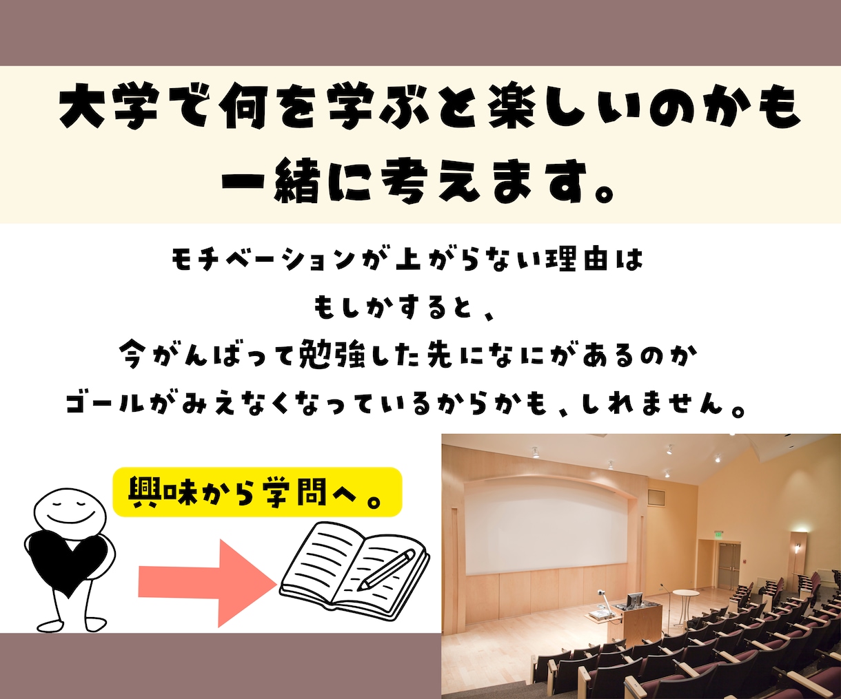 何を勉強すればいい？高校生の悩みを一緒に整理します 現役大学教員と60分。今の自分に必要な「次の一歩」を考えます イメージ3