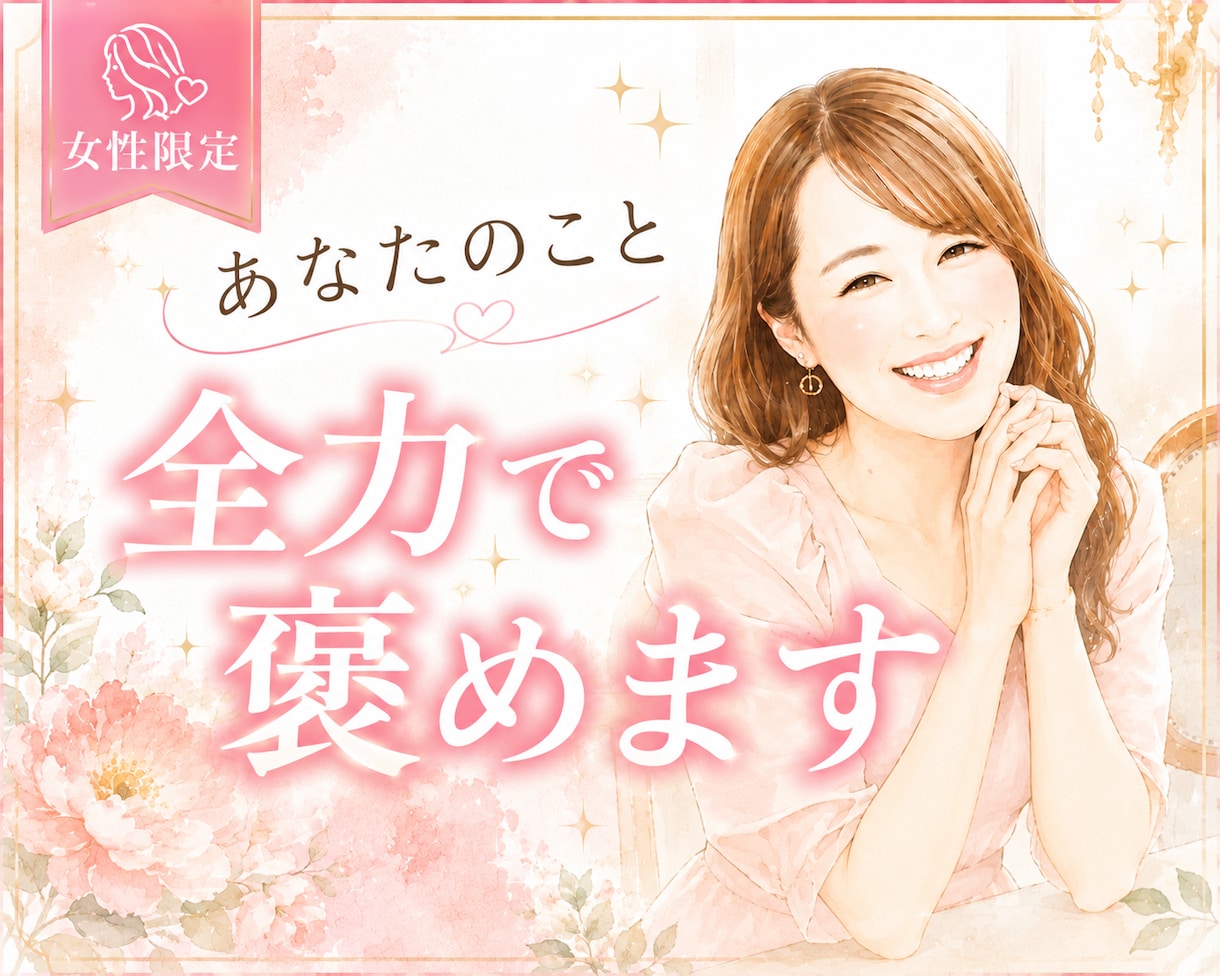 女性限定⌇あなたは本当に頑張ってる！全力で褒めます 自己肯定感をぐんぐん高めるサポートします✨ イメージ1