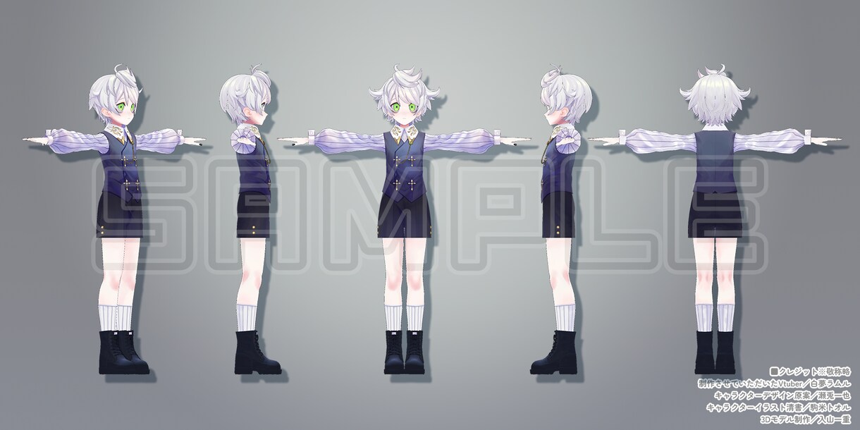 予算に優しい高品質Vtuber3Dモデル制作します 顔や細部の造形に自信あり・VRChatやゲームにも対応可能 イメージ6