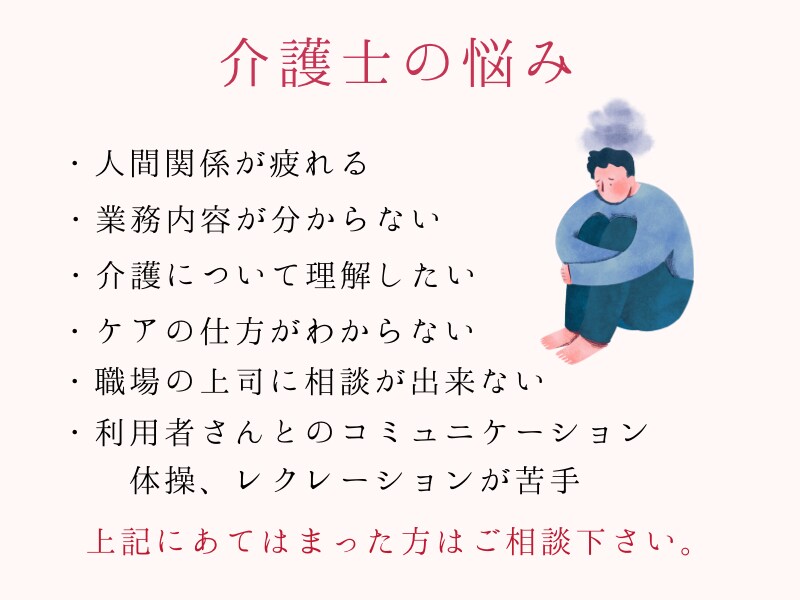 介護についてのお悩みをお聞きします 在宅介護や介護士のお悩みを専門家の立場でお聞きします。 イメージ3