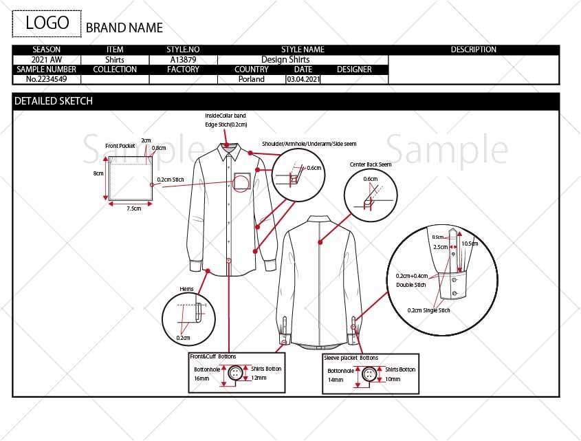 アパレルの縫製仕様書作成します 現役フリーランスファッションデザイナーです！ イメージ1