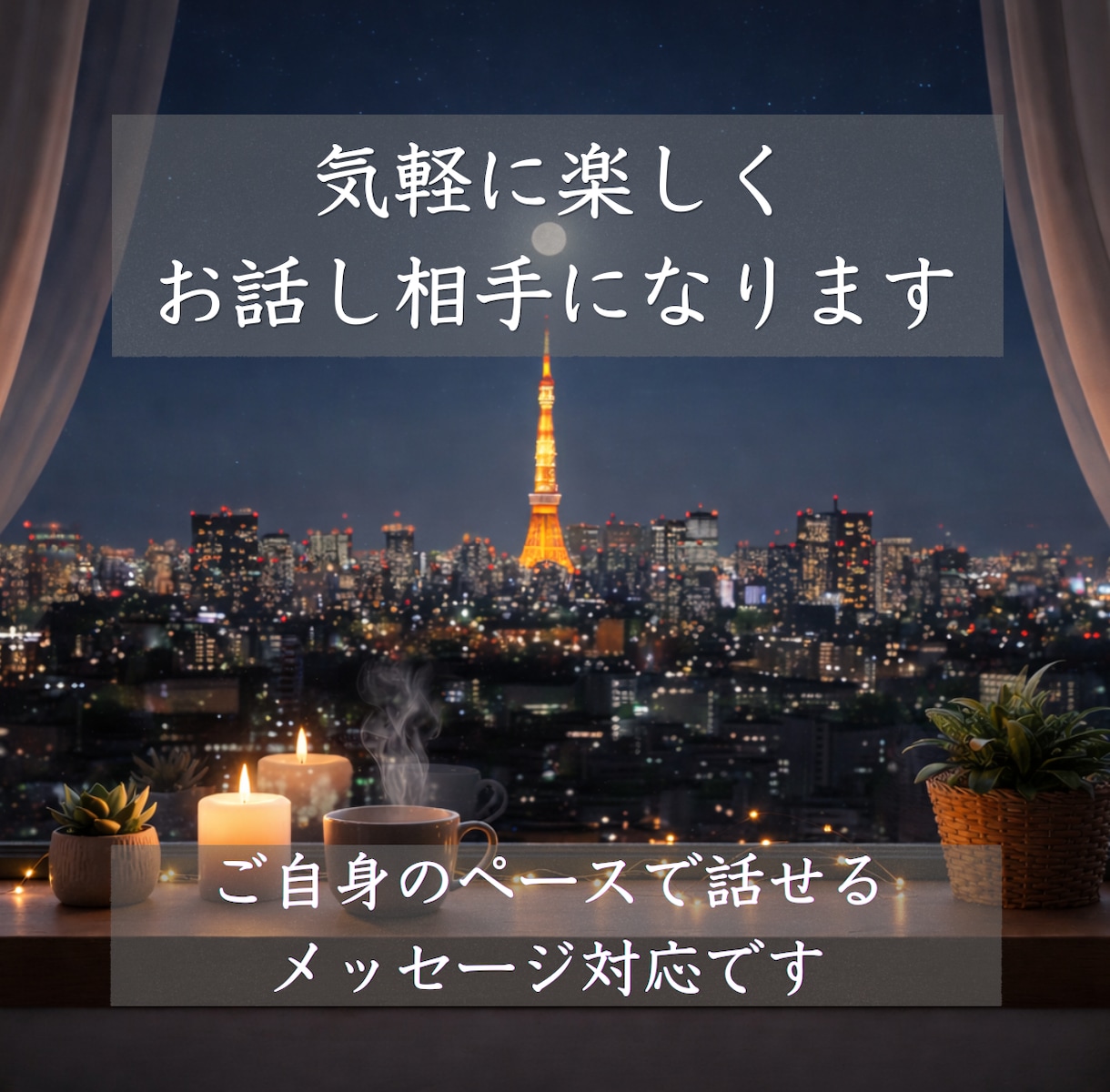 気軽に楽しくお話し相手になります 自分のペースで話せるメッセージ対応です。 イメージ1