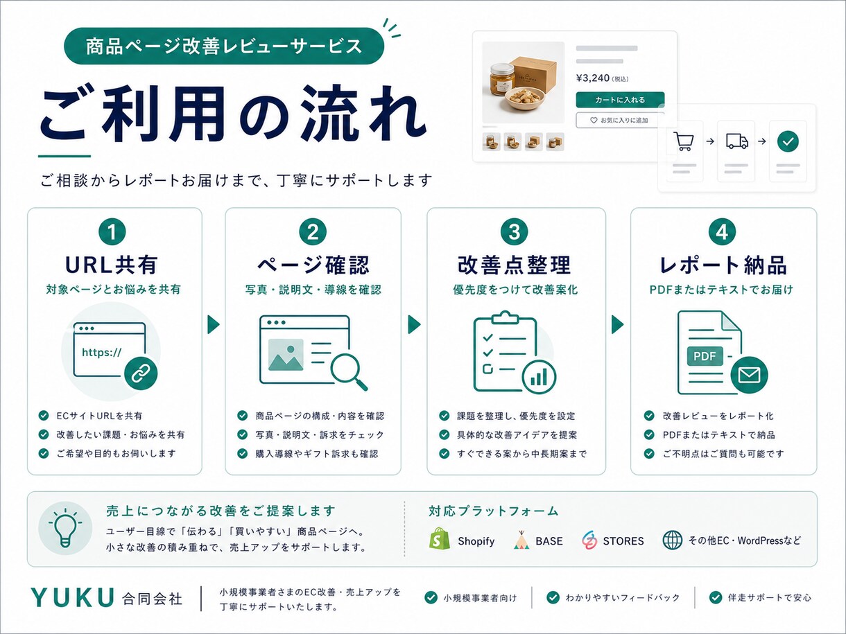 食品EC・地方産品の商品ページを改善します 酒蔵・農家・工房特化／改善案＋文案を納品 イメージ4