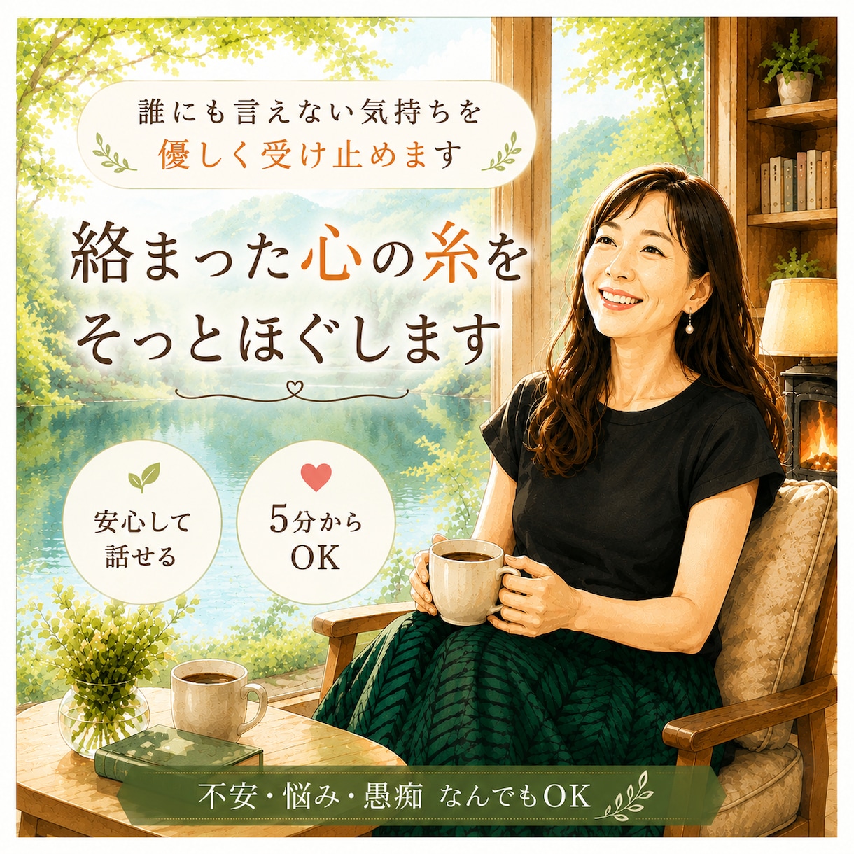 絡まった心の糸をそっとほぐします 誰にも言えない気持ちを優しく受け止めます イメージ1