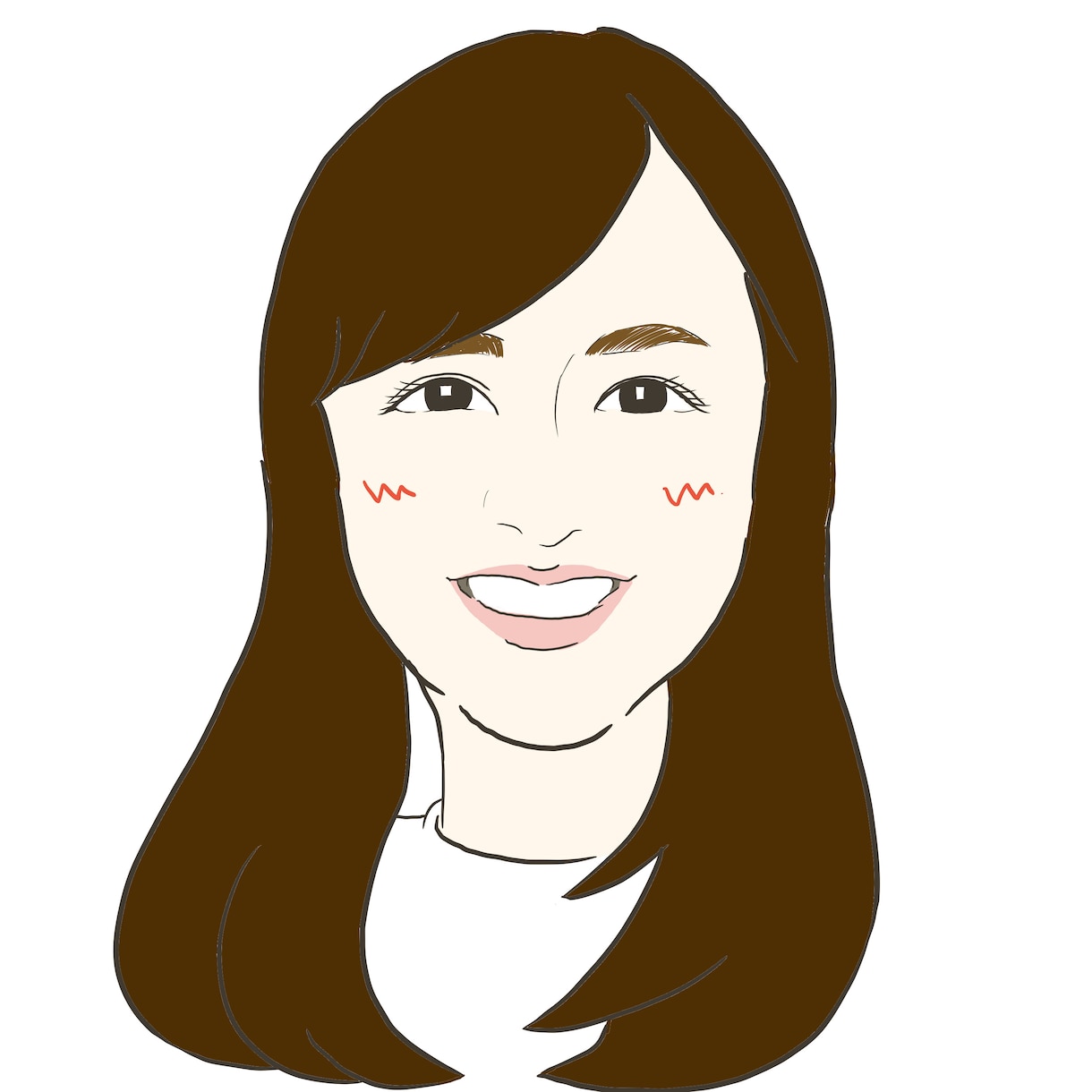 名刺や資料に載せやすいシンプルな似顔絵を描きます 写真は載せたくないけど、顔を覚えて欲しい方に似顔絵がお勧め！ イメージ1