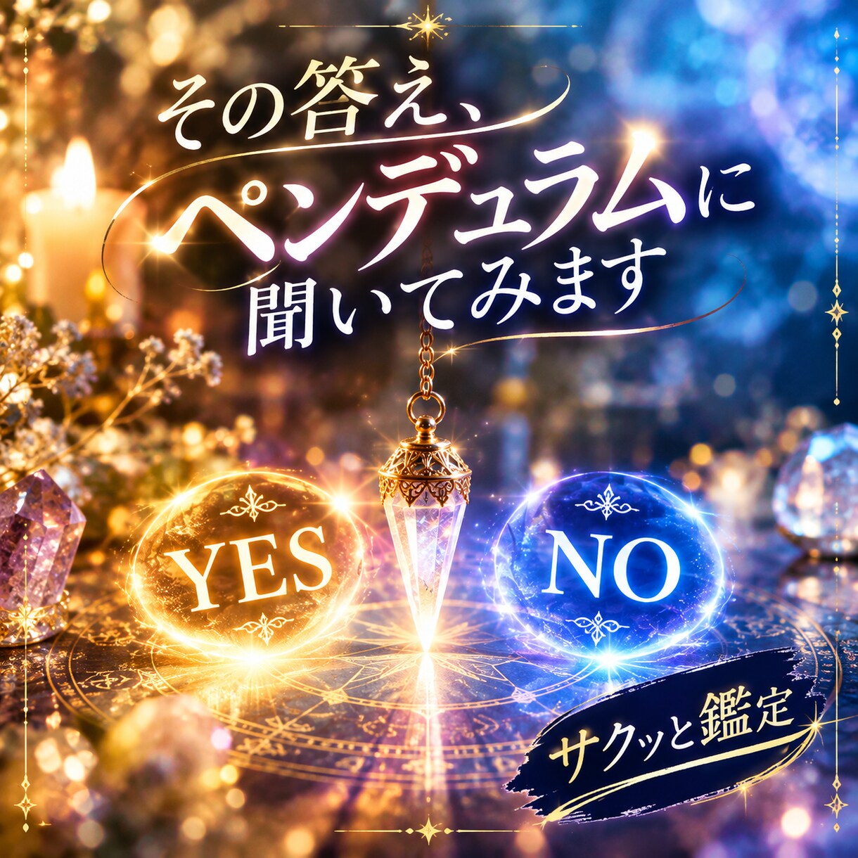 その答え、ペンデュラムに聞いてみます 「どっち？」を、ハッキリさせたいあなたへ イメージ1