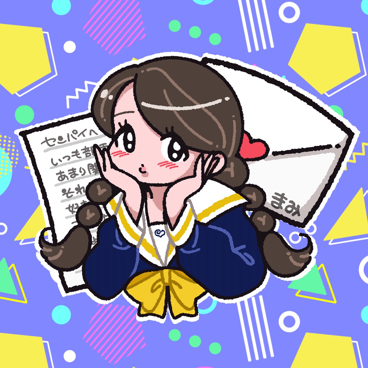 商用利用OK！可愛いイラスト・アイコンお描きします ポップで可愛い女の子イラストが得意です イメージ1