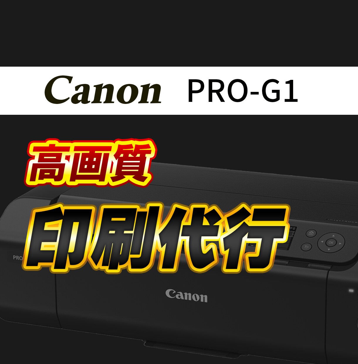 高画質プリンタで印刷代行します 約9万円の顔料インクプリンタ、Canon PRO-G1を使用 イメージ1