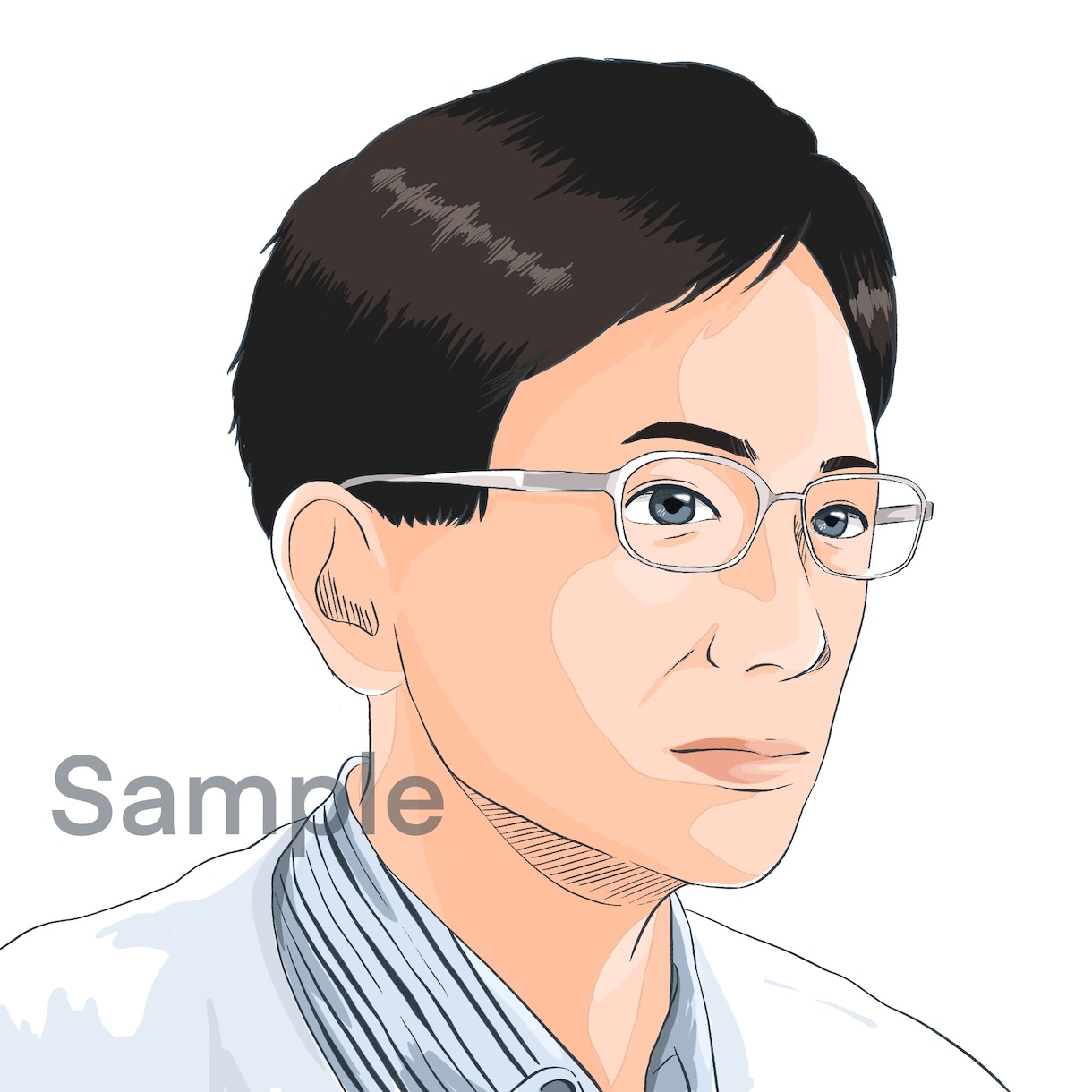 敬老の日に！文字入れ可！似顔絵描きます メリハリのある塗り方で人と被りにくい感じの似顔絵です♪ イメージ5